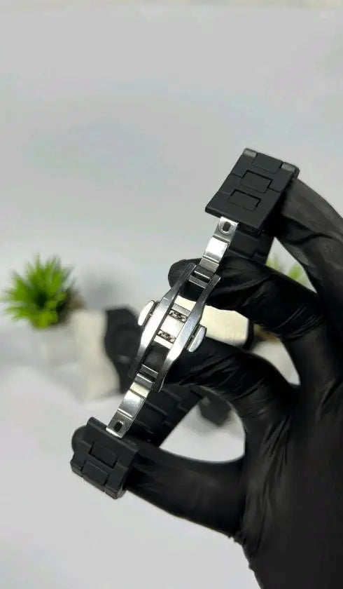 Black Arabic Aura Watch – Elegant Luxury Timepiece for Men