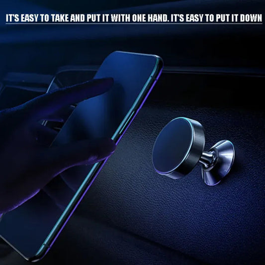 Magnetic Car Phone Holder – 360° Rotation, Strong Grip & Easy Mount