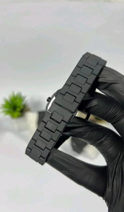 Black Arabic Aura Watch – Elegant Luxury Timepiece for Men